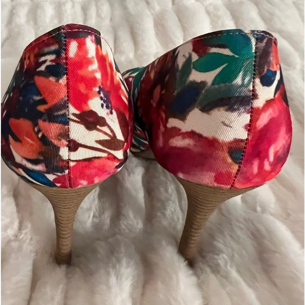 Christian Siriano floral heels size 8W - Picture 8 of 13